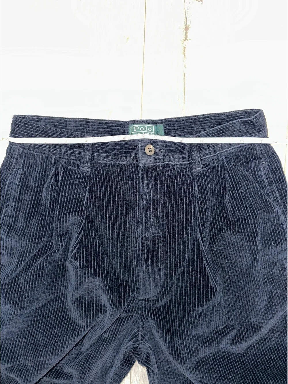 Polo by Ralph Lauren Women's Black Corduroy Pants Size 18 Cotton Wide Leg